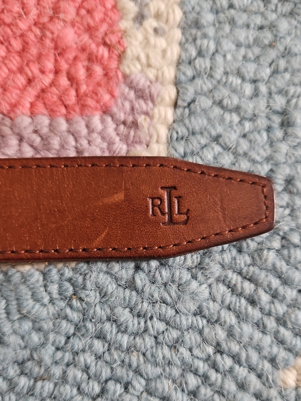 Lauren By Ralph Lauren Brown Leather Belt with Solid Brass Buckle - Picture 8 of 8